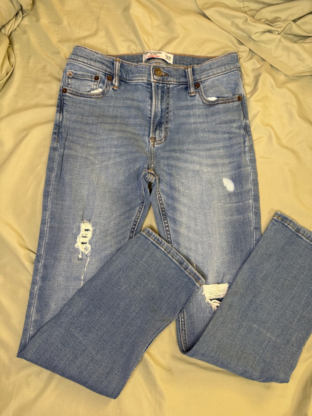 Abercrombie Kids distressed skinny jeans